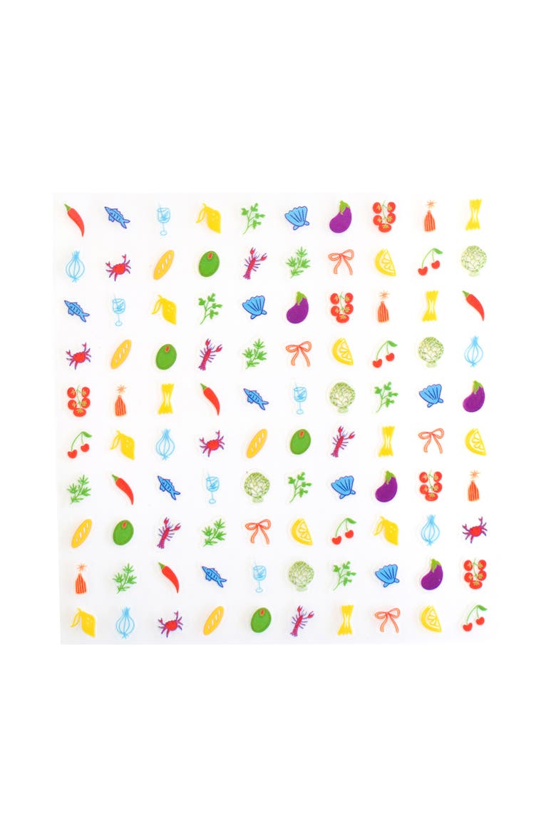 Le Dinner Nail Stickers, Alternate, color, Savory