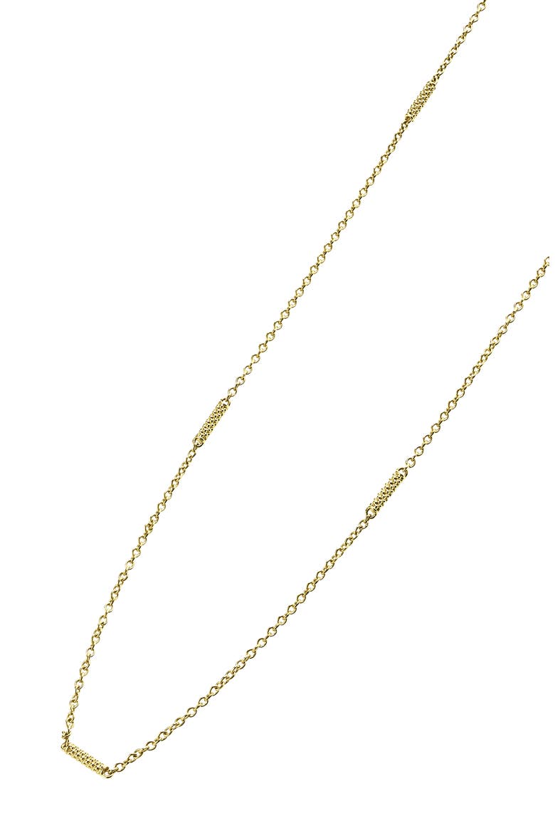 Caviar Bead Station Necklace, Alternate, color, GOLD