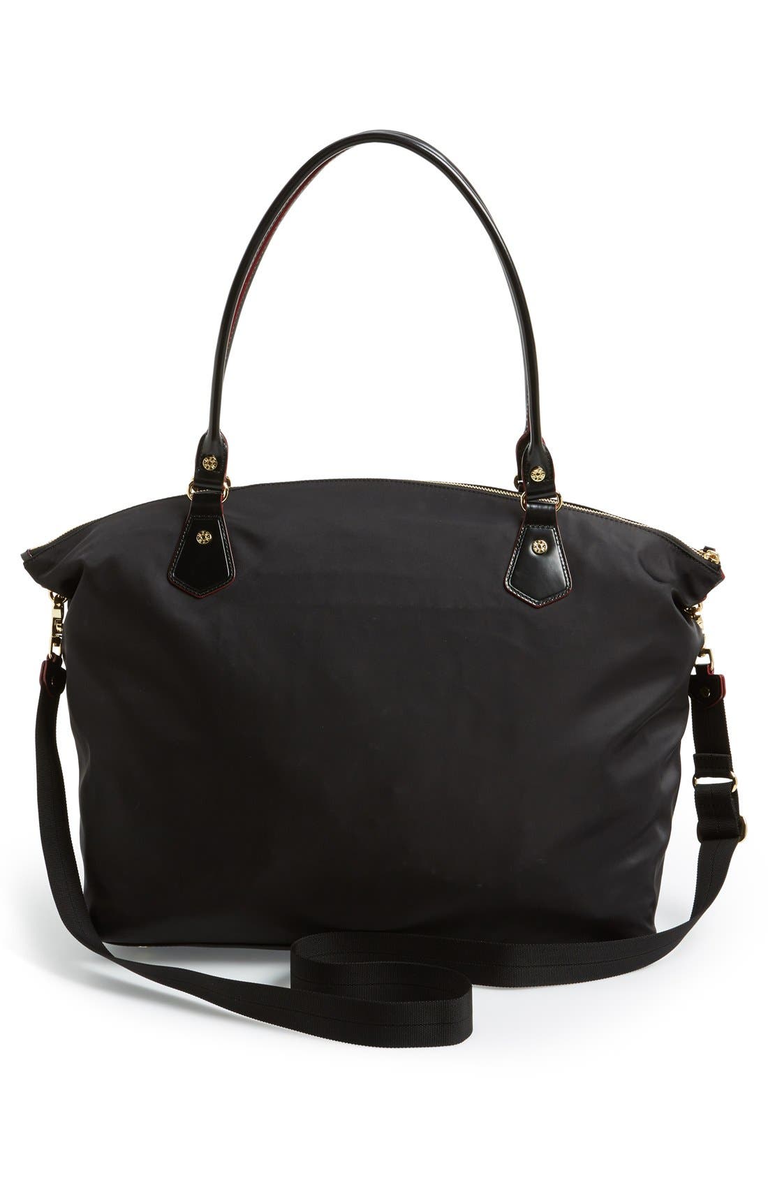 'Chelsea' Bedford Nylon Weekend Tote, Alternate, color, BLACK