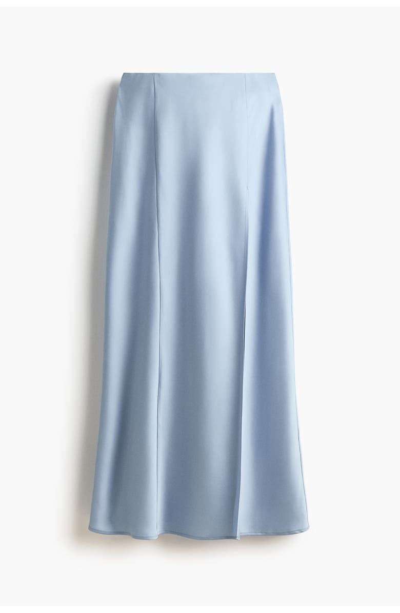 H&M Satin Maxi Skirt, Main, color, Light Blue