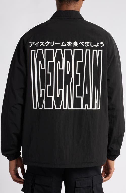 ICECREAM ICECREAM FLOURISH NYLON COACH'S JACKET 