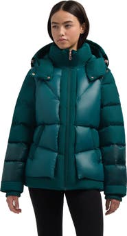 Pajar Vega Mixed Media Puffer Jacket with Removable Hood