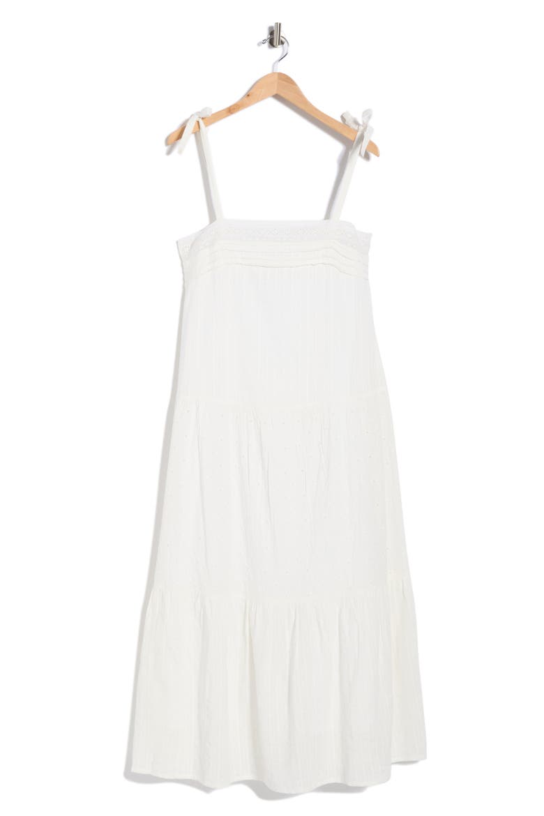 Carlo Tie Strap Dress, Alternate, color, BLANC