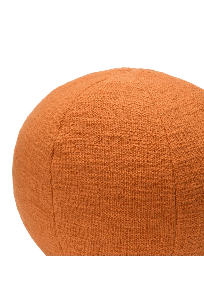 Cotton Slub Orb Pillow, Alternate, color, Orange