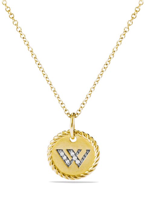 Cable Collectibles Diamond Initial Pendant Necklace
