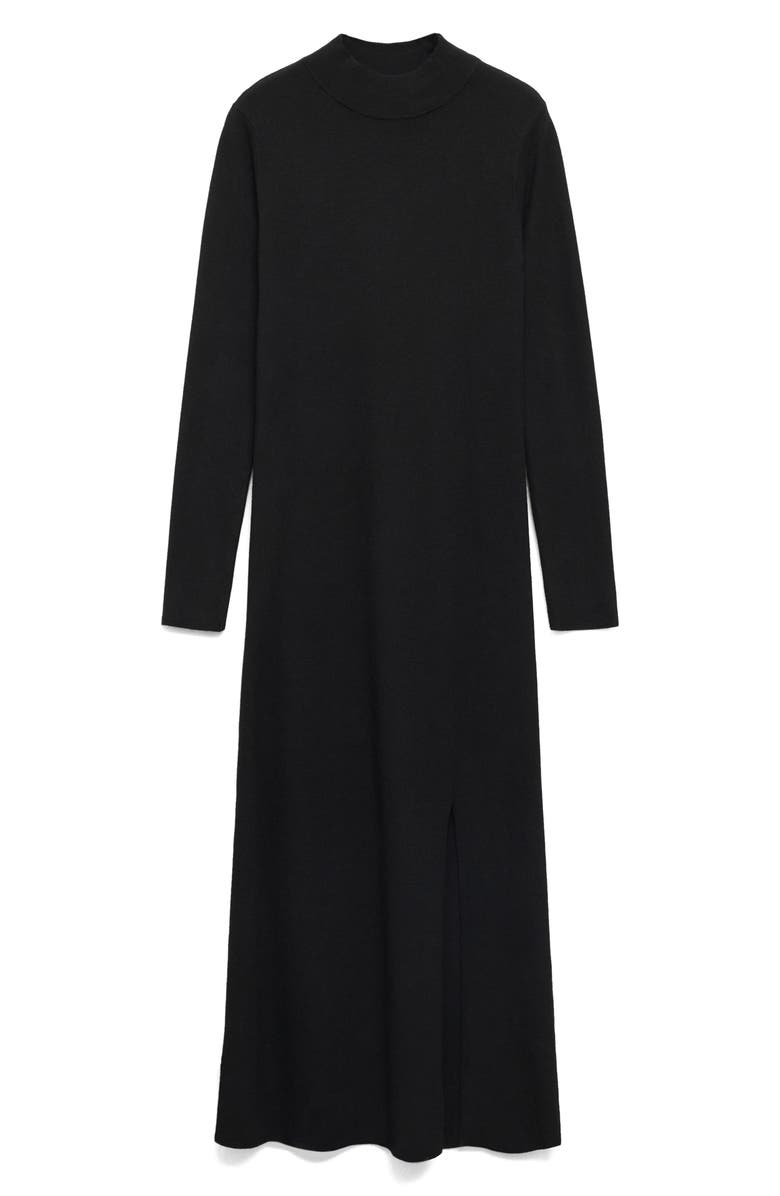 MANGO Mock Neck Long Sleeve Sweater Midi Dress, Alternate, color,