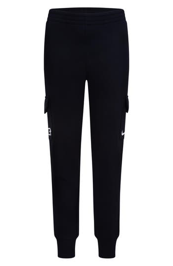 3 Brand Kids' Fleece Cargo Joggers In Black