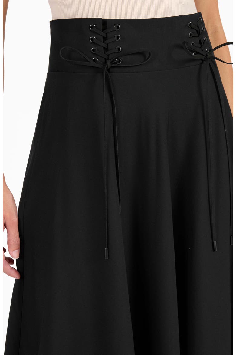 Aster Full Midi Skirt, Alternate, color, BLACK