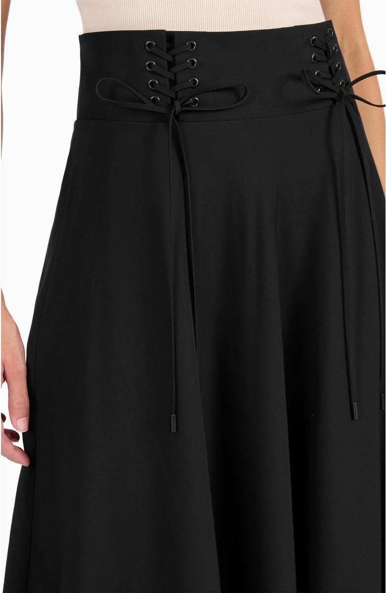 Santorelli Aster Full Midi Skirt, Alternate, color, Black