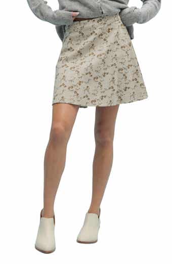 WISHLIST Floral Corduroy Miniskirt