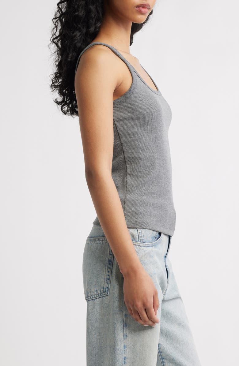 Topshop Rib Camisole, Alternate, color, Charcoal