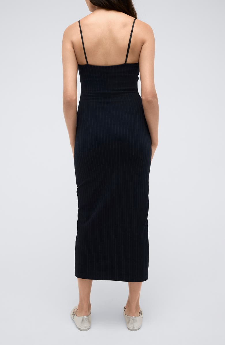 Kenneth Cole Stripe Midi Slipdress, Alternate, color, Dark Navy/ Grey