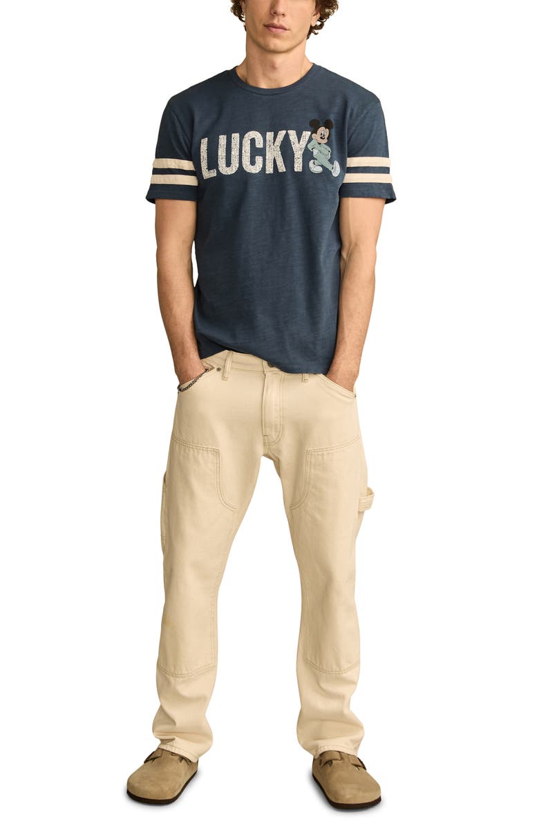 Lucky Brand x Disney Mickey & Friends Graphic Football T-Shirt, Alternate, color, 