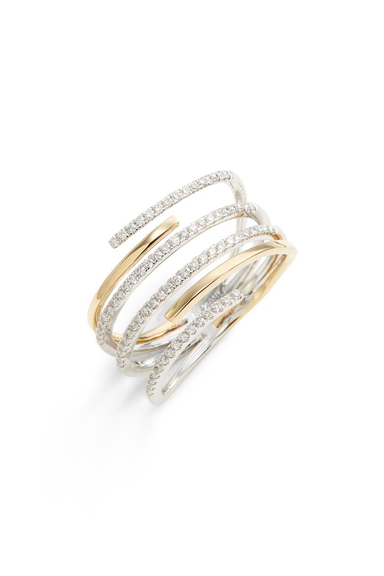 Openwork Diamond Ring (Nordstrom Exclusive), Main, color, YELLOW GOLD/ WHITE GOLD