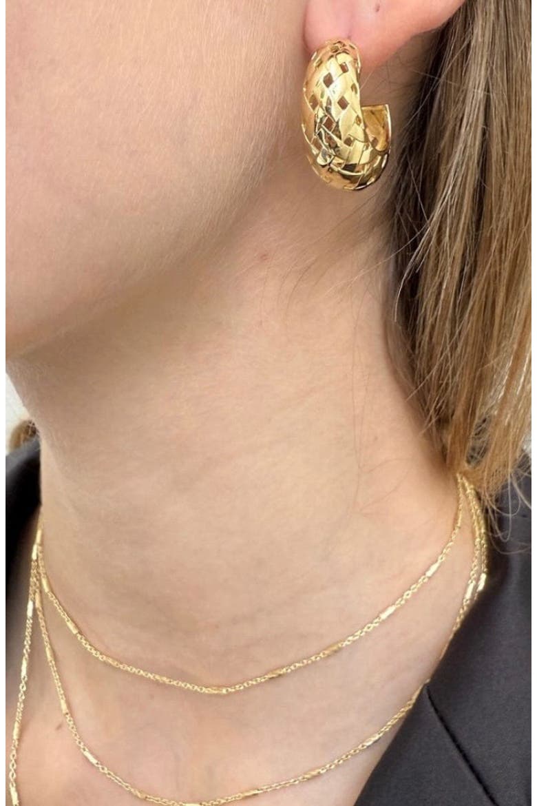 Solora Hoop Earrings, Alternate, color, YELLOW GOLD