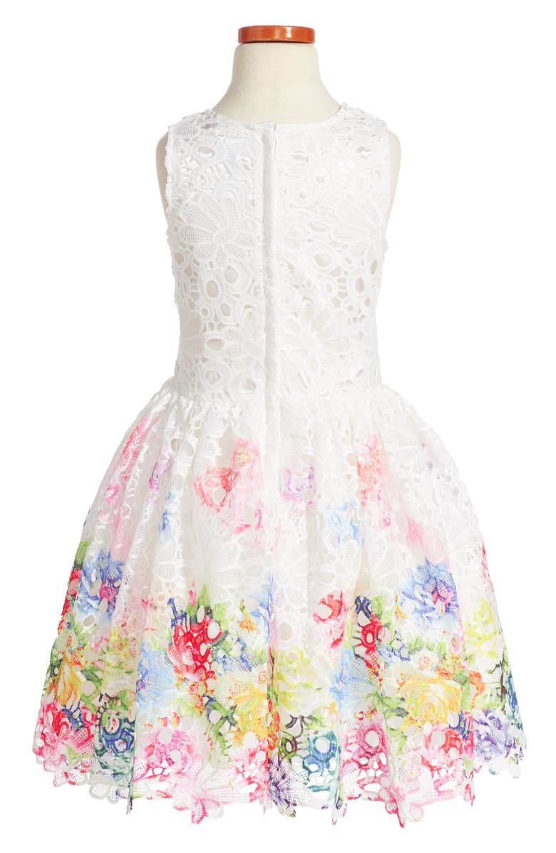 Nanette Lepore Floral Lace Dress, Main, color, 