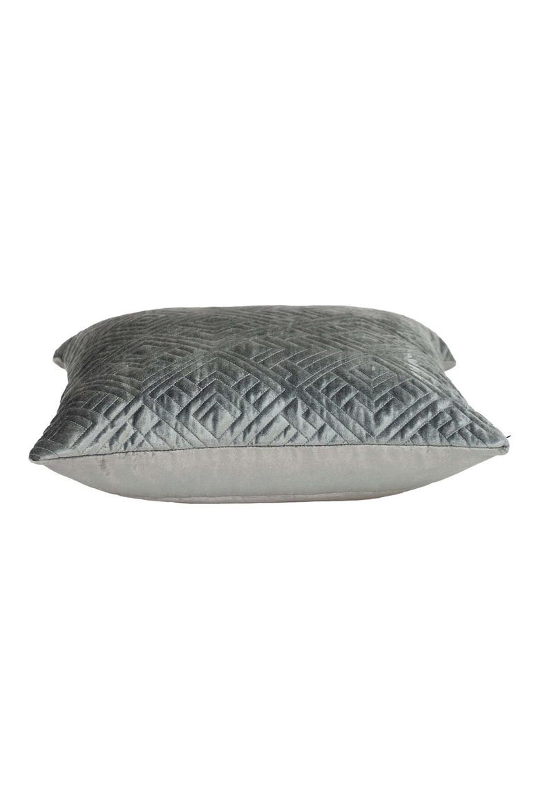 Eris Square Throw Pillow, Alternate, color, GRAY
