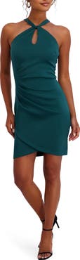 Siena Ruched Body-Con Scuba Dress