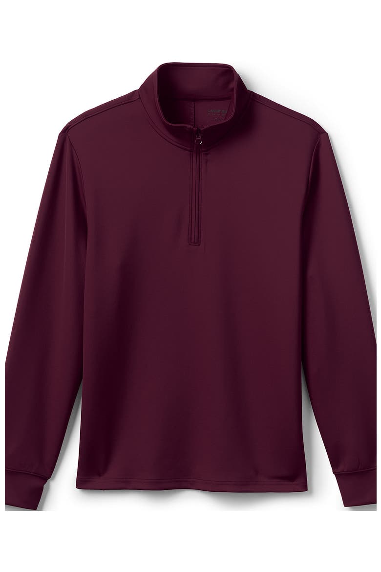 School Uniform  Quarter Zip Pullover, Alternate, color, Burgundy