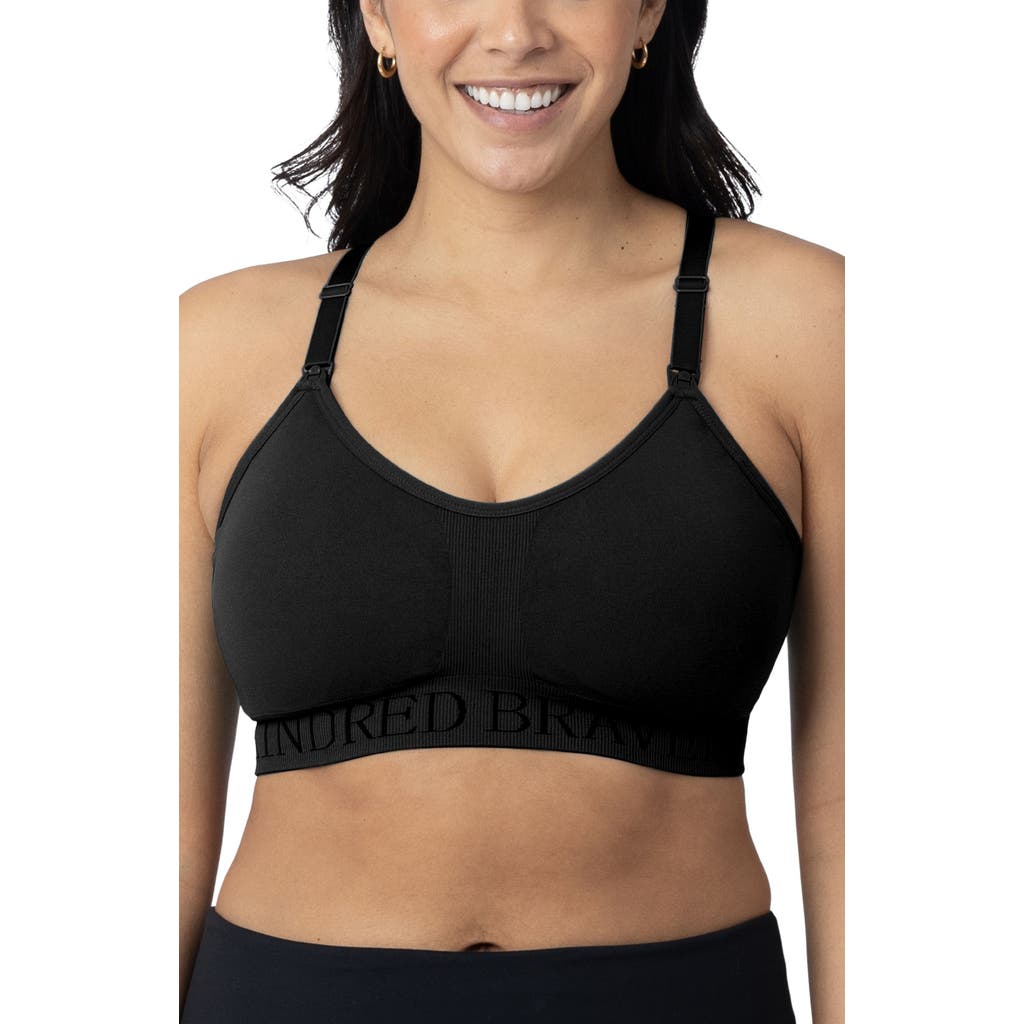 Kindred Bravely Sublime Hands-free Pumping & Nursing Sports Bra In Black