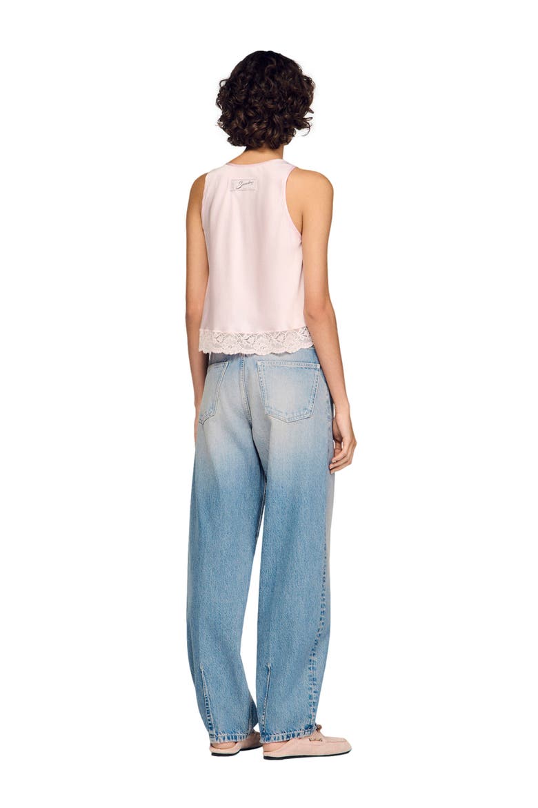Faded barrel jeans, Alternate, color, Blue jean