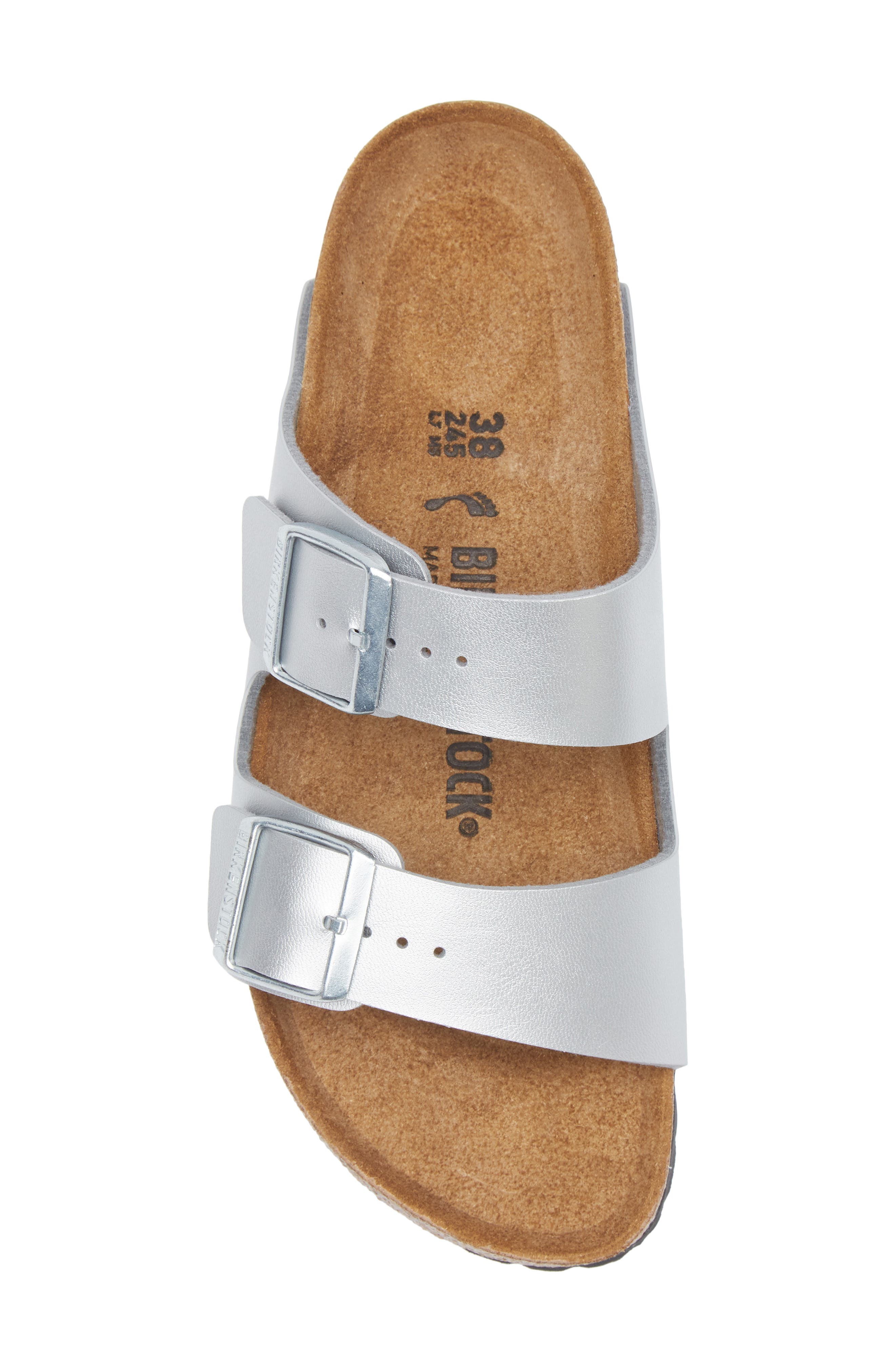 Birkenstock Arizona Sandal, Alternate, color, Silver