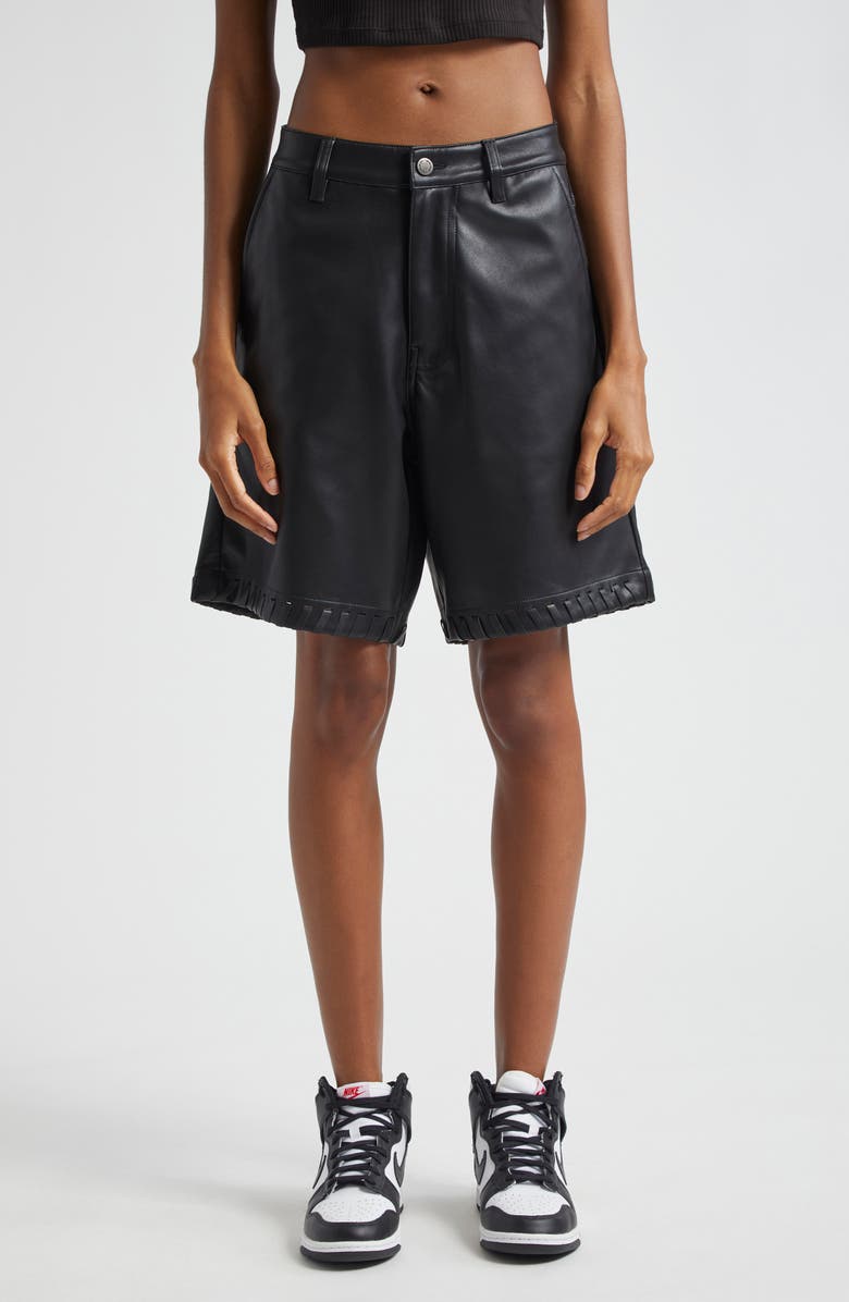 HONOR THE GIFT Faux Leather Shorts, Main, color, 
