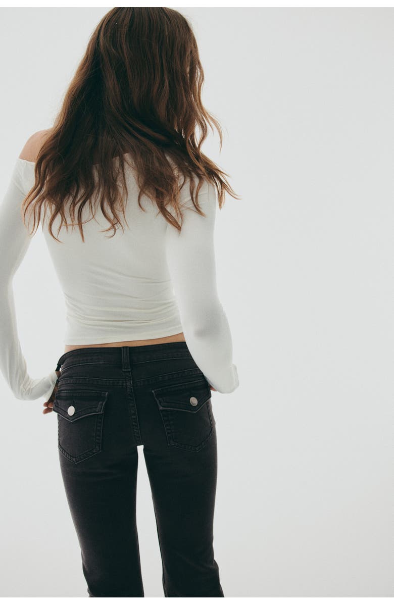 H&M Flared Low Jeans, Alternate, color, 