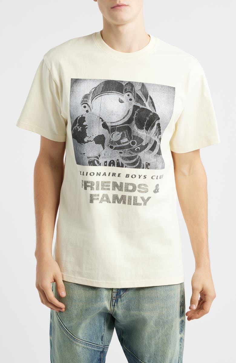 Billionaire Boys Club Friends & Family Cotton Graphic T-Shirt, Main, color, Winter White