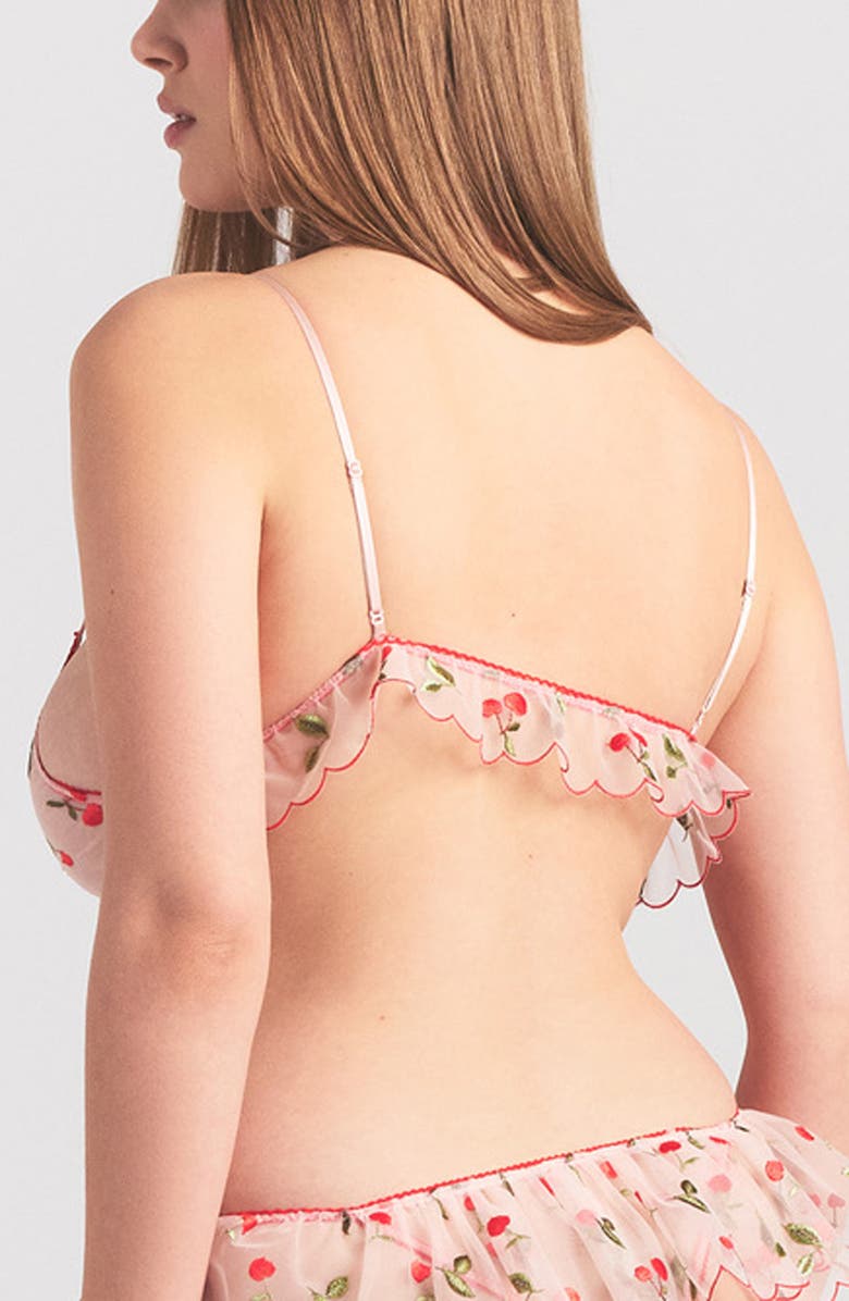 SKIMS Embroidered Tulle Micro Triangle Bra, Alternate, color, Primrose Cherry Tulle