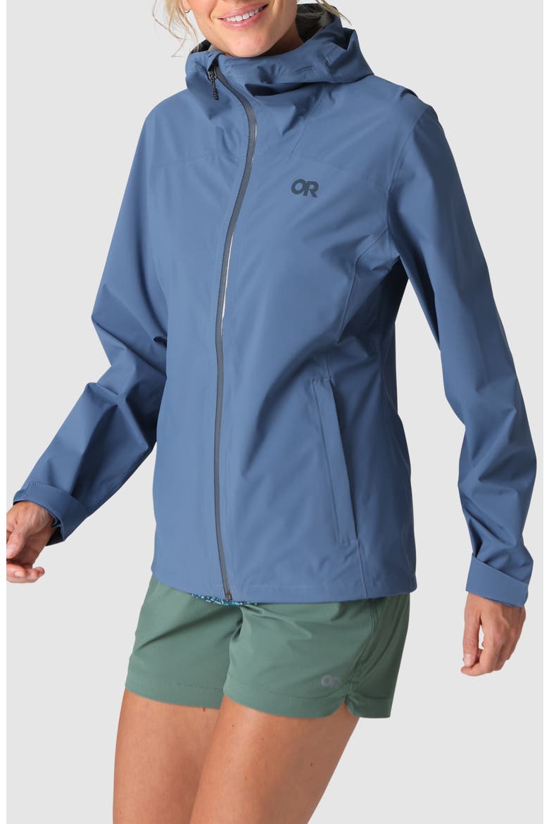 Stratoburst Packable Rain Jacket, Alternate, color, SKYLINE