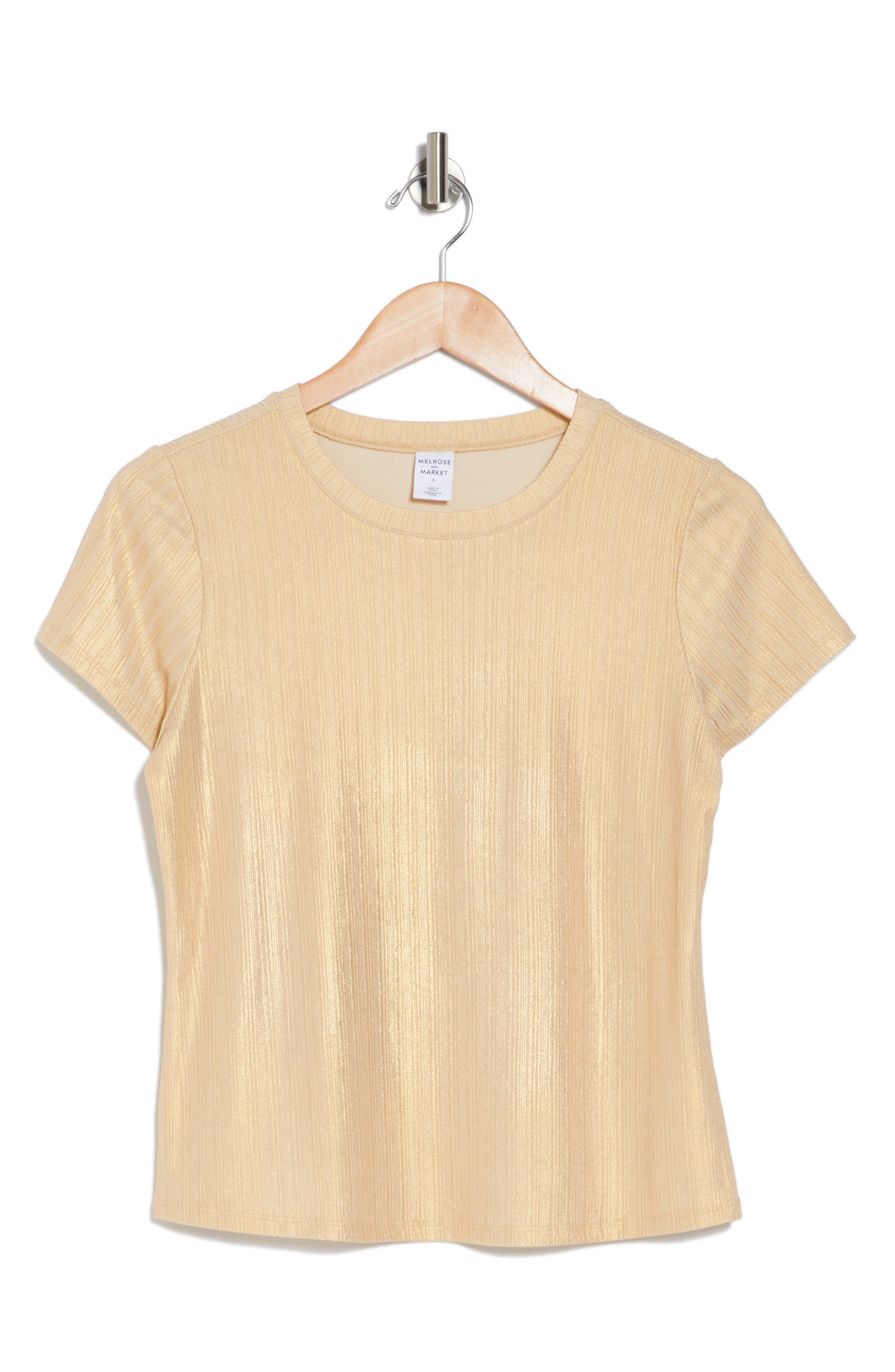 Melrose and Market Metallic Rib Top (Women) | Nordstromrack
