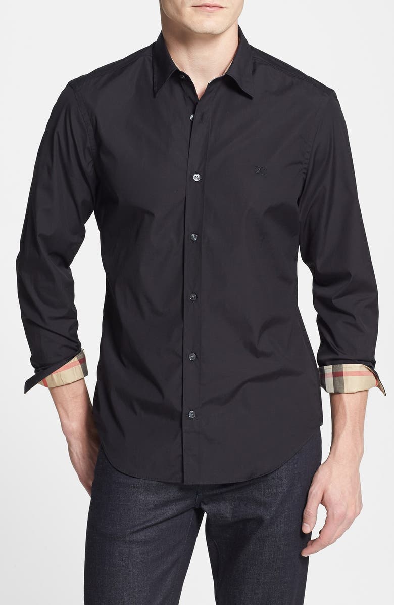 Burberry Brit 'Henry' Trim Fit Stretch Cotton Sport Shirt, Main, color, 