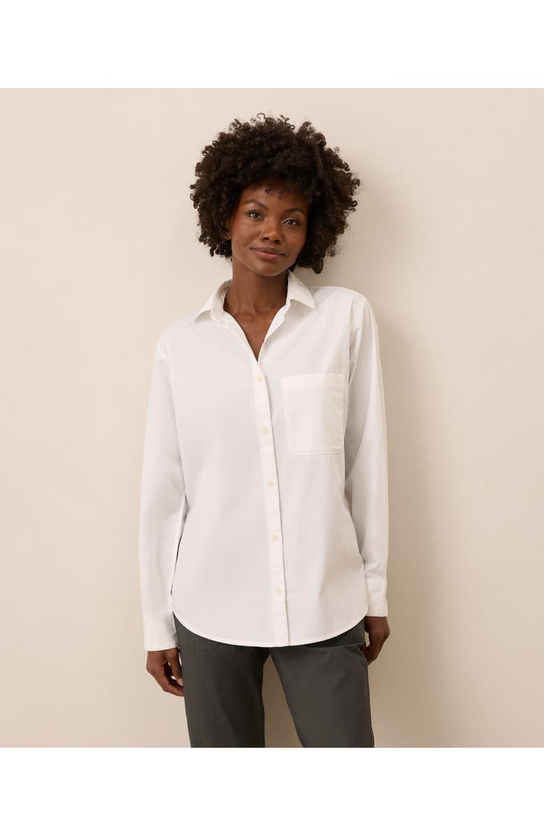 Pact Organic Cotton All Day Poplin Classic Shirt, Main, color, White