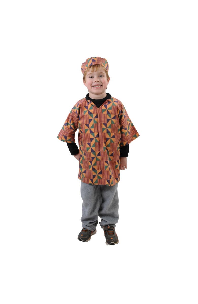 Kaplan Early Learning Company Festive Kente-Inspired Dashiki Boy Garment, Main, color, Multicolored