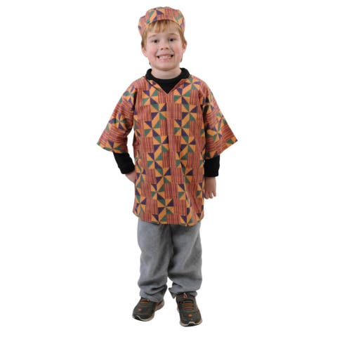 Festive Kente-Inspired Dashiki Boy Garment