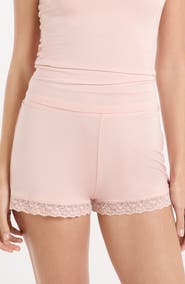 Etam Kitty Lace Trim Shorts
