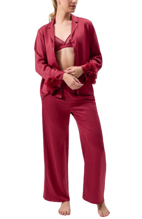 Rya Collection Sweetie Charmeuse Pajamas In Red