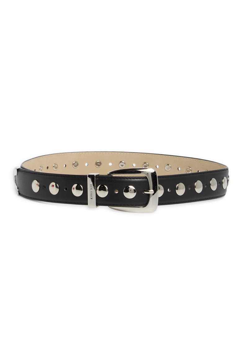 Studded Belt, Main, color, BLACK