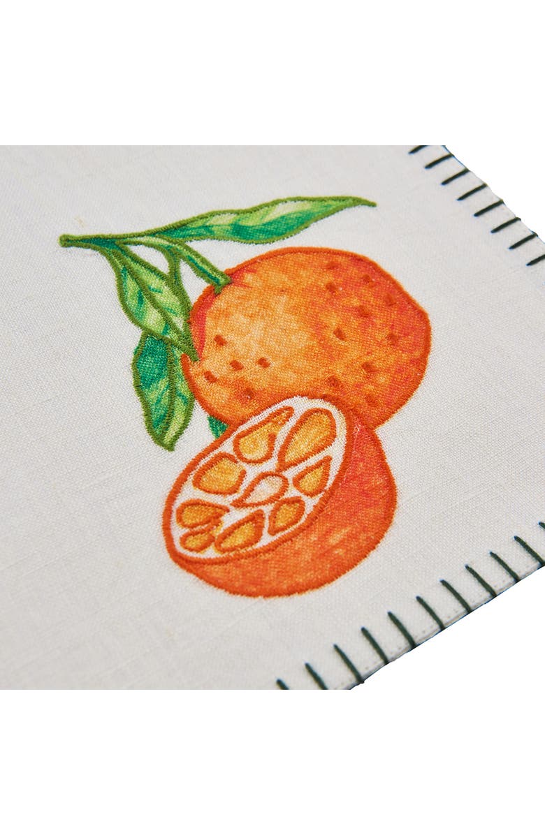 MISETTE Set of 4 Assorted Embroidered Placemats, Alternate, color, Green