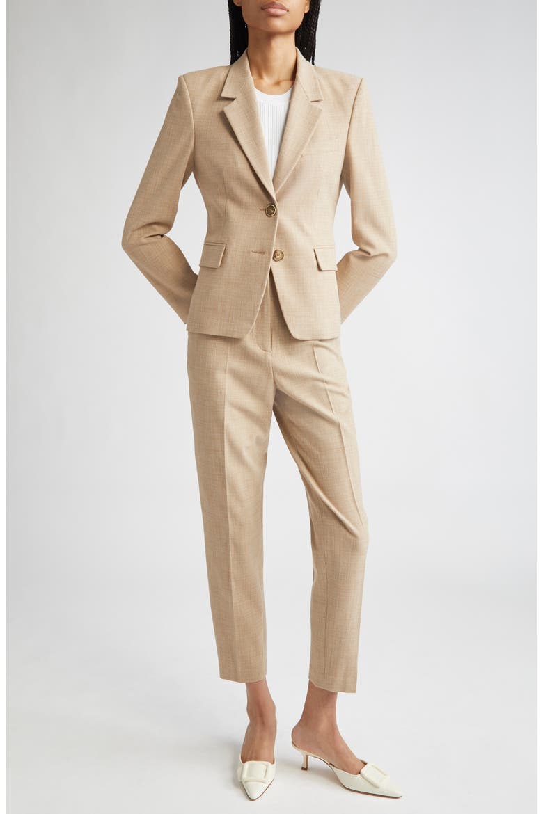 Heathered Stretch Suiting Blazer, Alternate, color, ACORN/ HAZE GRAY MULTI