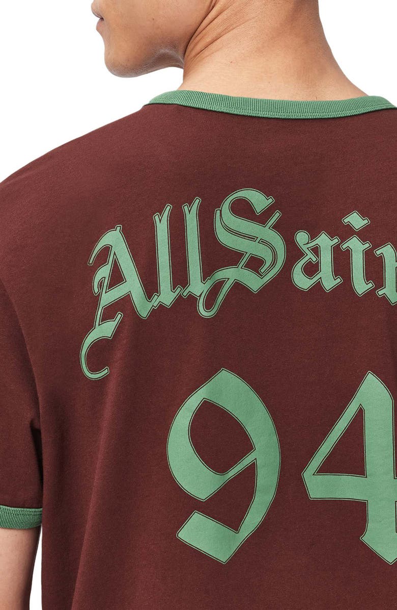 AllSaints Partida Graphic T-Shirt, Alternate, color, Bronzed Red