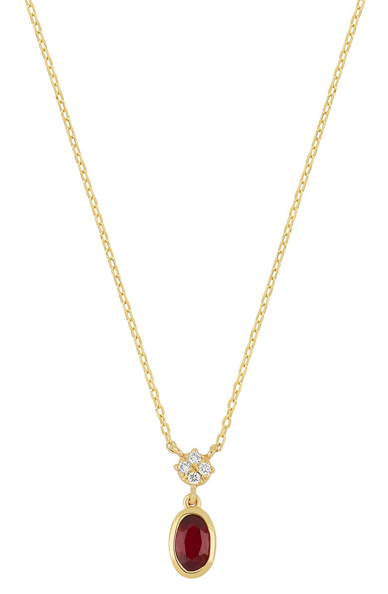 Bony Levy El Mar 18K Yellow Gold Ruby & Diamond Pendant Necklace, Main, color, 18K Yellow Gold