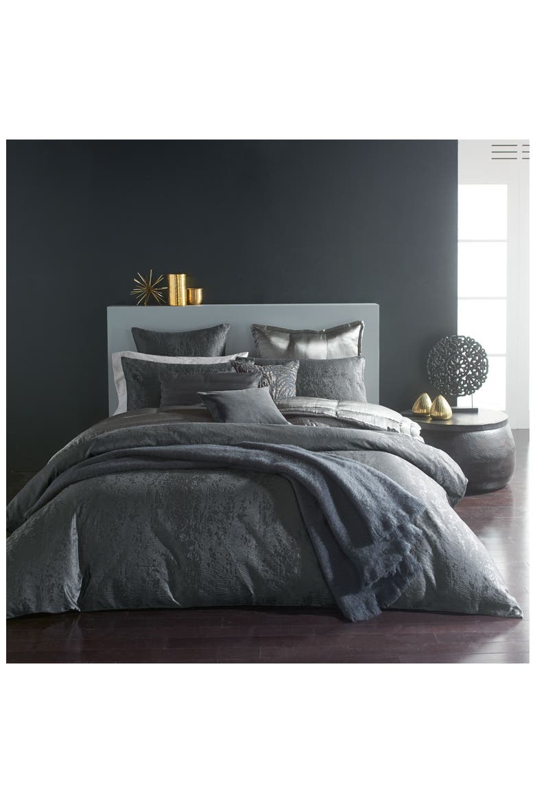 Donna Karan Moonscape Duvet Cover, Alternate, color, CHARCOAL