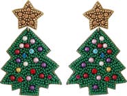 Panacea Beaded Christmas Tree Drop Earrings