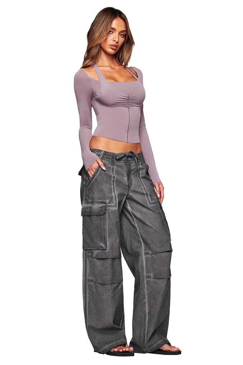 Jaxxon Stretch Cotton Cargo Pants, Alternate, color, BLACK