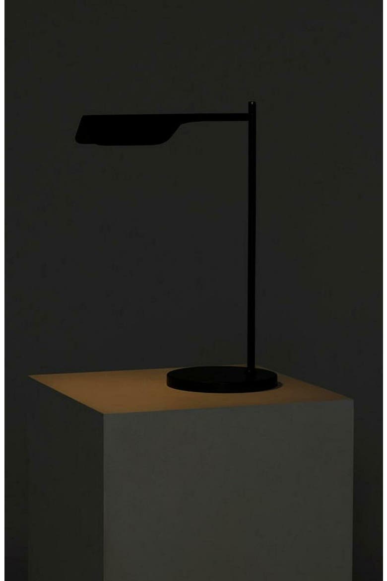 Leaf 16" Wireless Charging Pad Industrial LED Table Lamp, Black, 3-Way Dimming, Alternate, color, Black