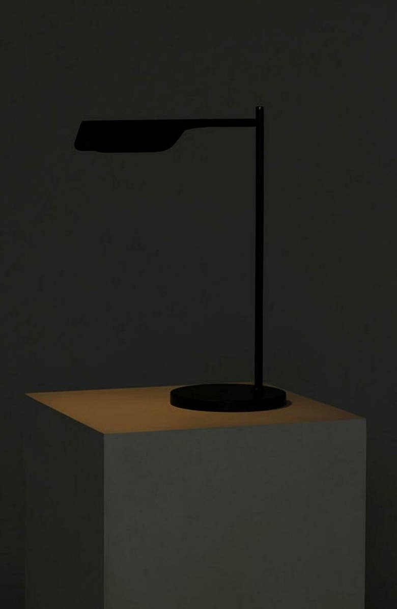 Brightech Leaf 16" Wireless Charging Pad Industrial LED Table Lamp, Black, 3-Way Dimming, Alternate, color, Black