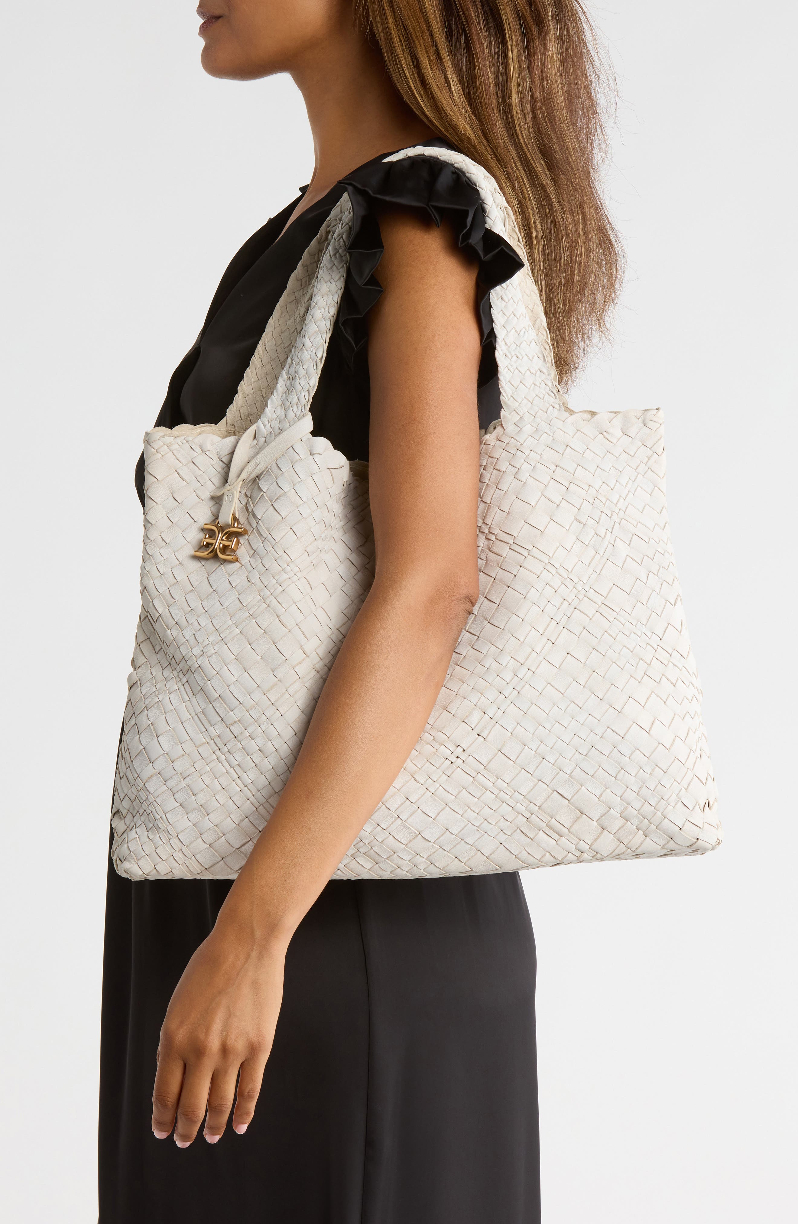 Sam Edelman Priya Woven Leather Tote Bag, Alternate, color, 