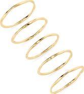 Nordstrom Set of 5 Demi Fine Stacking Rings